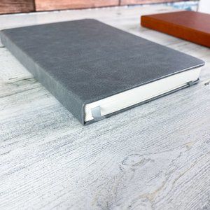 Gray Vegan Leather Journal Notebook